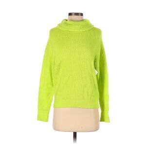 BP. Turtleneck Sweater Small Bright Lime Green Knit Women Long Sleeve Top NWT